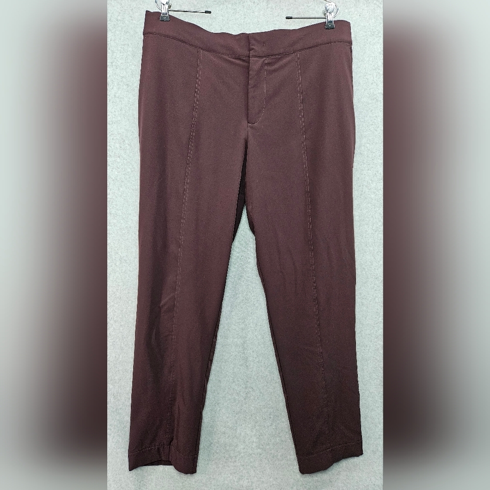 Mondetta Women's Lined Tailored High Rise Comfort Stretch Travel Pants Size‎ 14